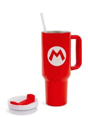 Nintendo Super Mario (Mario) 40oz Stainless Steel Insulated Tumbler w/ Straw